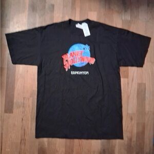 Vintage 90s Planet Hollywood Edmonton T-Shirt - Black - Size Large